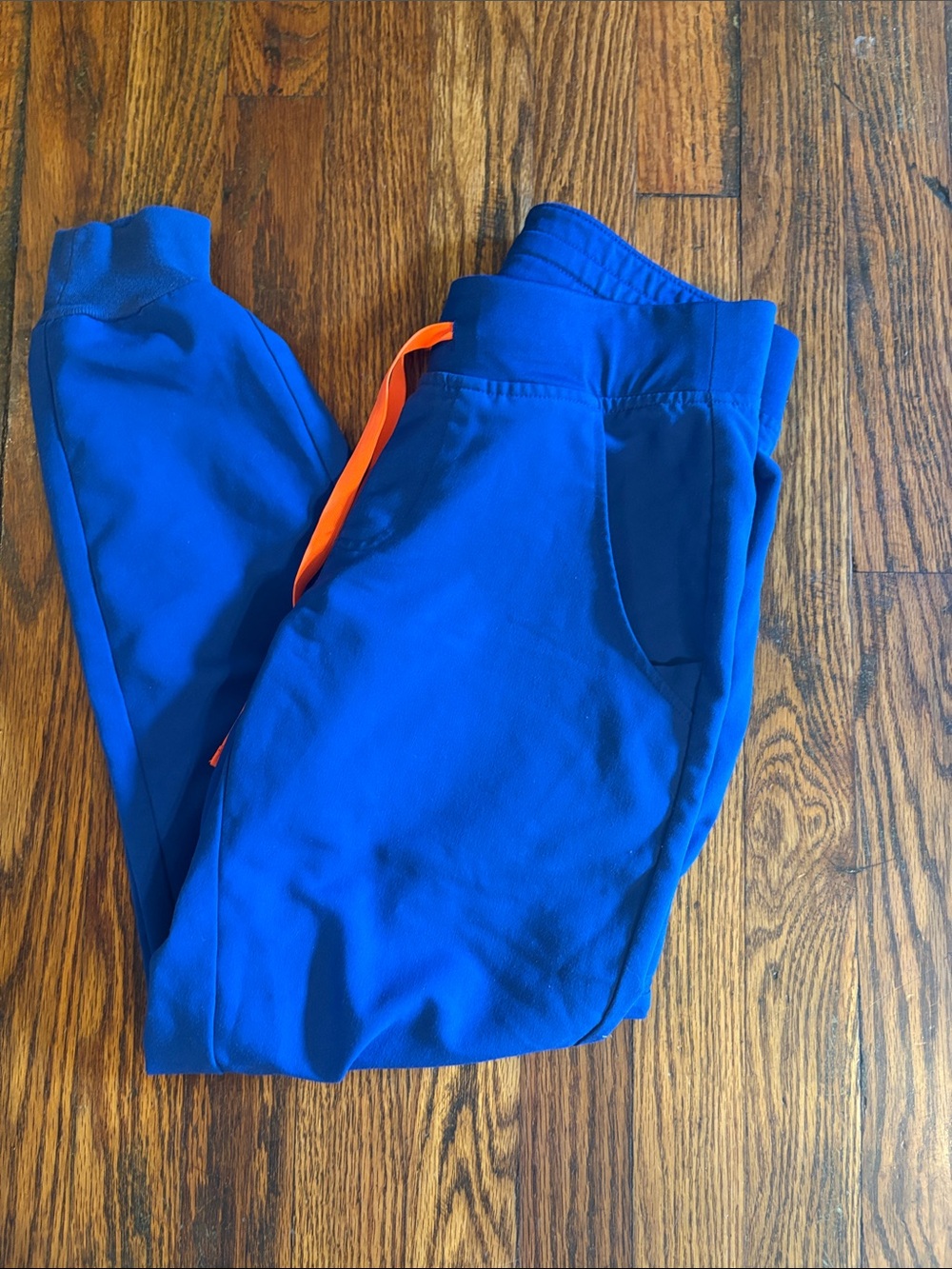 🎉Figs Blue Track Joggers with Orange Drawstring